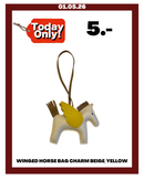 WINGED HORSE BAG CHARM BEIGE/YELLOW
