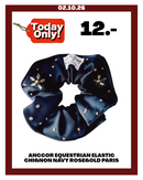 ANCCOR EQUESTRIAN ELASTIC CHIGNON NAVY ROSEGOLD PARIS