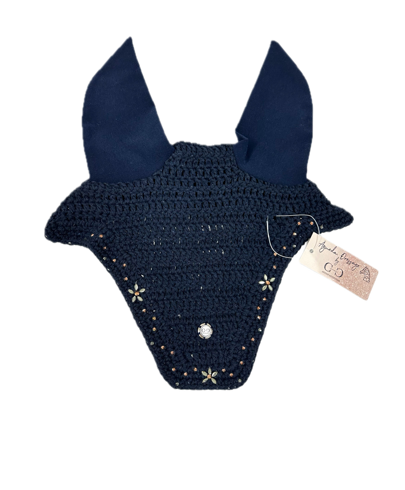 ANCCOR EQUESTRIAN FLY HAT NAVY ROSEGOLD PARIS
