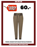 PIKEUR JOGGER PANTS SELECTION SLATE BROWN