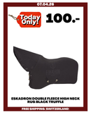 ESKADRON DOUBLE FLEECE HIGH NECK RUG BLACK TRUFFLE
