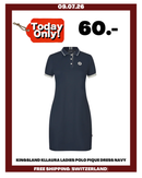 KINGSLAND KLLAURA LADIES POLO PIQUE DRESS NAVY