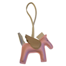 WINGED HORSE BAG CHARM PINK/BEIGE