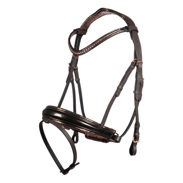 HKM BRIDLE SOFIA BROWN/ROSE GOLD