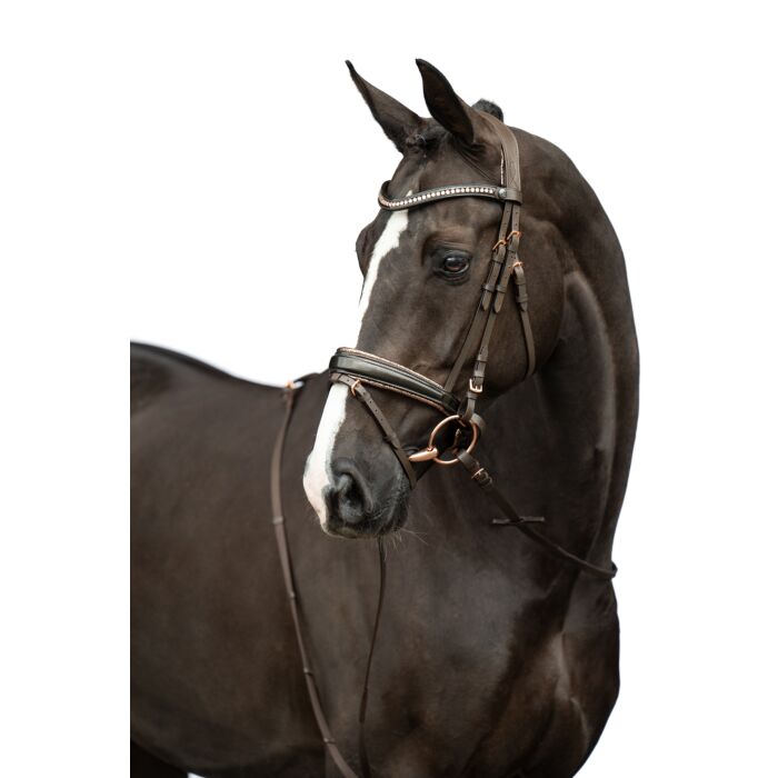 HKM BRIDLE SOFIA BROWN/ROSE GOLD