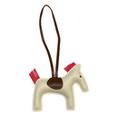 HORSE BAG CHARM WHITE/PINK