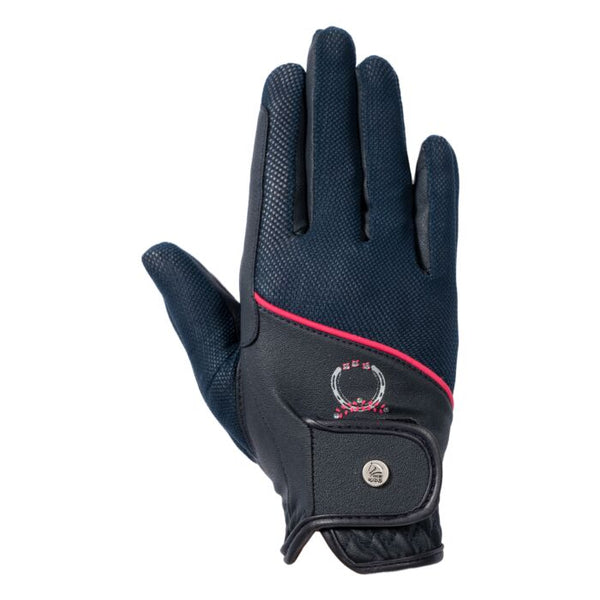 HKM KIDS RIDING GLOVES AYMEE DEEP BLUE