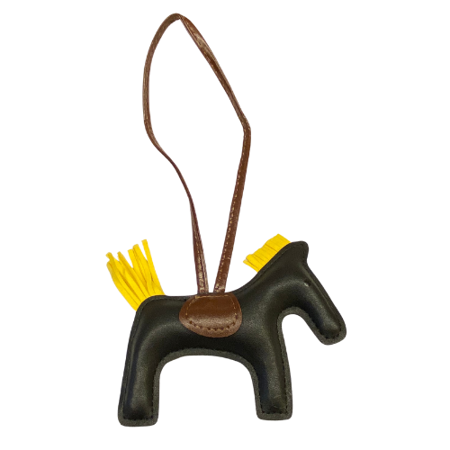 HORSE BAG CHARM BLACK/YELLOW