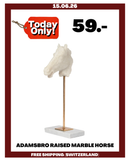 ADAMSBRO RAISED MARBLE HORSE