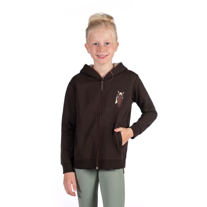 HKM SWEAT JACKET MIA JUNIOR DARK BROWN