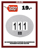 SD DESIGN HOLLYWOOD GLAMOROUS NUMBER HOLDER SILVER