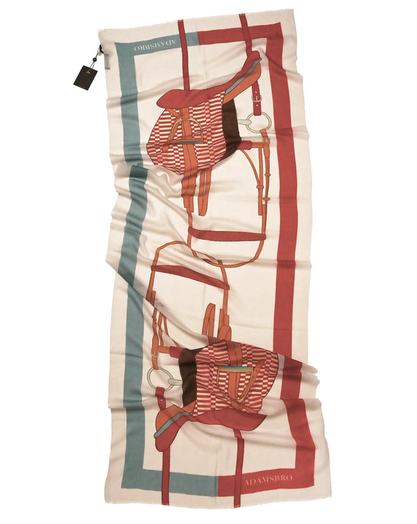 ADAMSBRO CASHMERE SCARF SYMBOL SADDLE