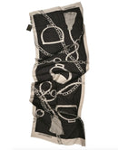 ADAMSBRO CASHMERE SCARF CHAIN BLACK