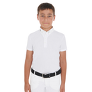 EQUESTRO SLIM FIT COMPETITION POLO SHIRT SS JUNIOR WHITE