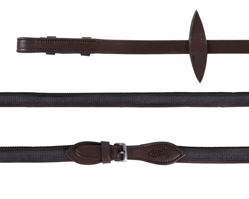 QHP ANTI-SLIP REIN BROWN
