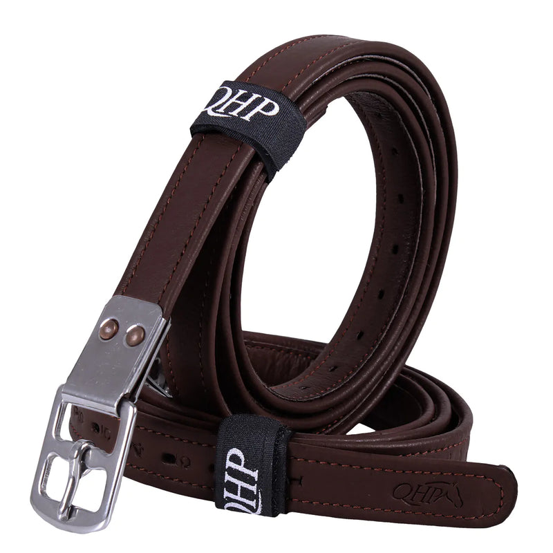 QHP TIRRUP LEATHER ULTRA STRONG BROWN
