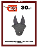 ANCCOR EQUESTRIAN FLY HAT GREY PINK SAPPHIRE