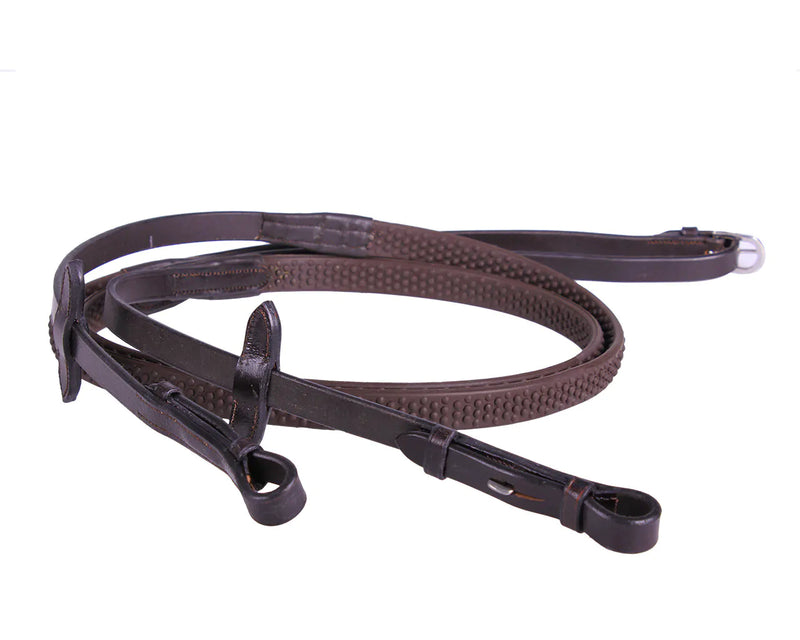 QHP REIN RUBBER SOFT BROWN