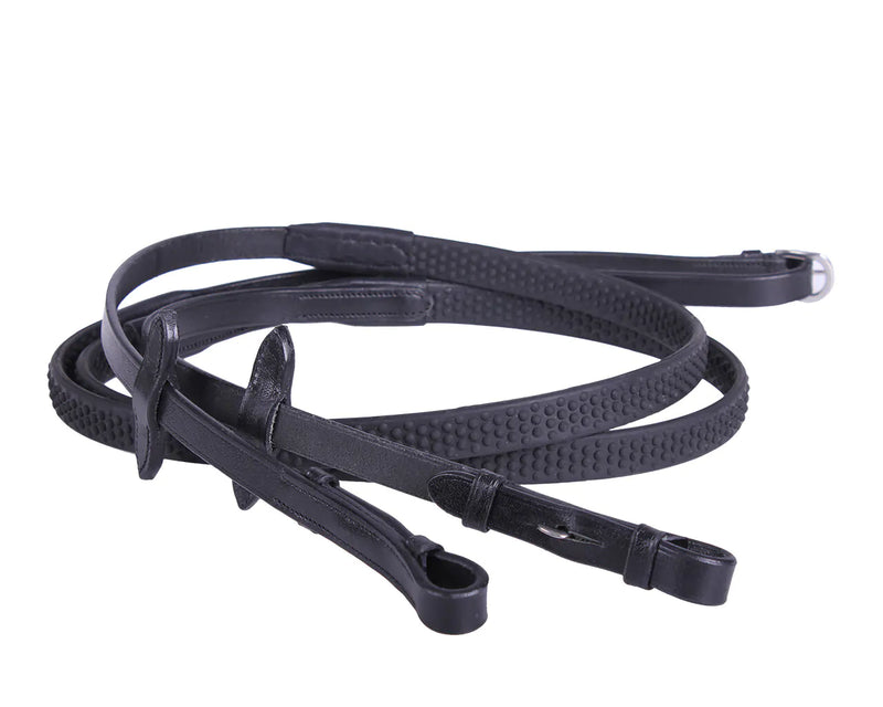 QHP REIN RUBBER SOFT BLACK