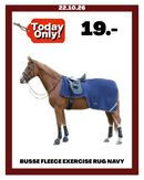 BUSSE FLEECE EXERCISE RUG NAVY