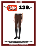 VESTRUM MOLVENO RIDING BREECHES TK FULL GRIP HIGH WAIST CHOCOLATE