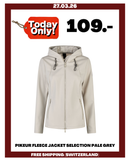 PIKEUR FLEECE JACKET SELECTION PALE GREY