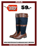 HKM WINTER BOOTS MEGHAN NAVY/BROWN