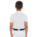 EQUESTRO SLIM FIT COMPETITION POLO SHIRT SS JUNIOR WHITE