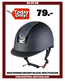HKM RIDING HELMET BLACK/MULTICOLOR