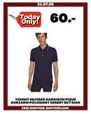 TOMMY HILFIGER HARRISON PIQUE KURZARM POLOSHIRT DESERT SKY MAN