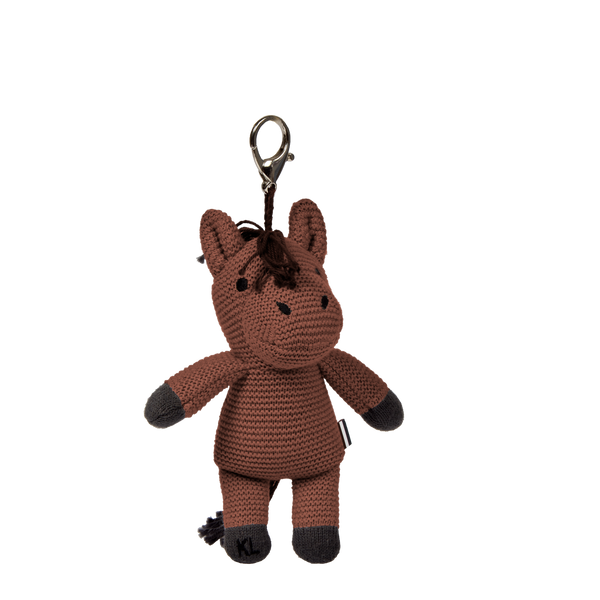 KINGSLAND KLMONTY KNITTED HORSE TEDDY CHESTNUT