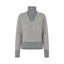 KINGSLAND KLAUDREY LADIES HALF ZIP KNIT LIGHT GREY MELANGE