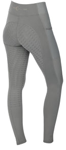 COVALLIERO RIDING TIGHTS GRIP STEEL GREY JUNIOR