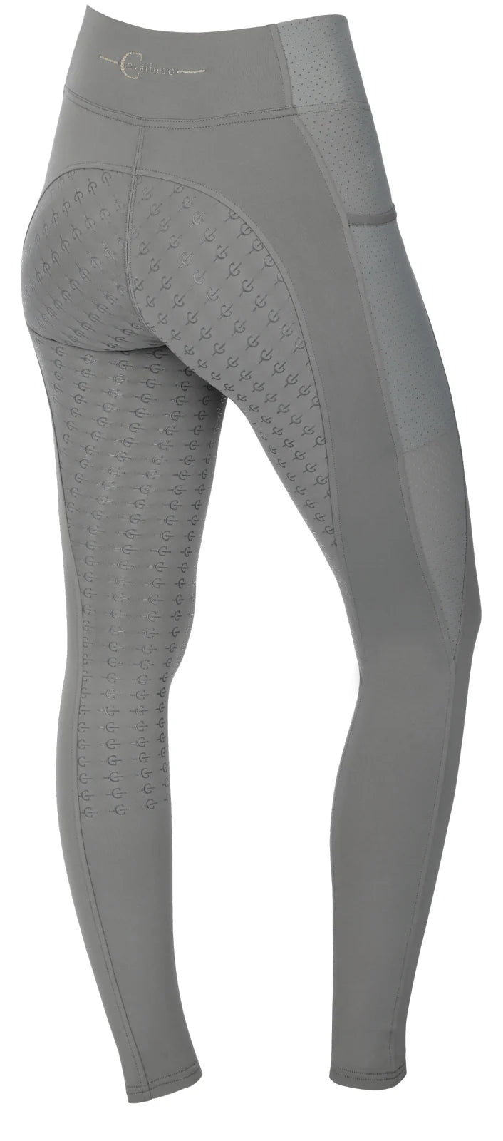 COVALLIERO RIDING TIGHTS GRIP STEEL GREY JUNIOR