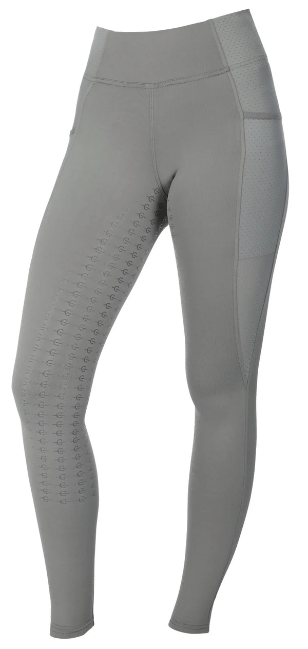 COVALLIERO RIDING TIGHTS GRIP STEEL GREY JUNIOR