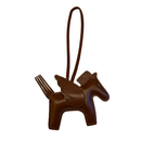WINGED HORSE BAG CHARM DARK BROWN
