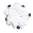 SD DESIGN ALYCIA SCRUNCHIE WHITE/BLUE