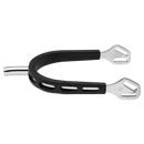 SPRENGER ULTRA FIT BLACK GRIP SPURS WITH BALKENHOL FASTENING - STAINLESS STEEL 25 mm FLAT