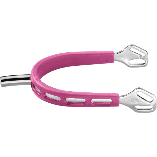 SPRENGER ULTRA FIT PINK GRIP SPURS WITH BALKENHOL FASTENING - STAINLESS STEEL 25 mm FLAT