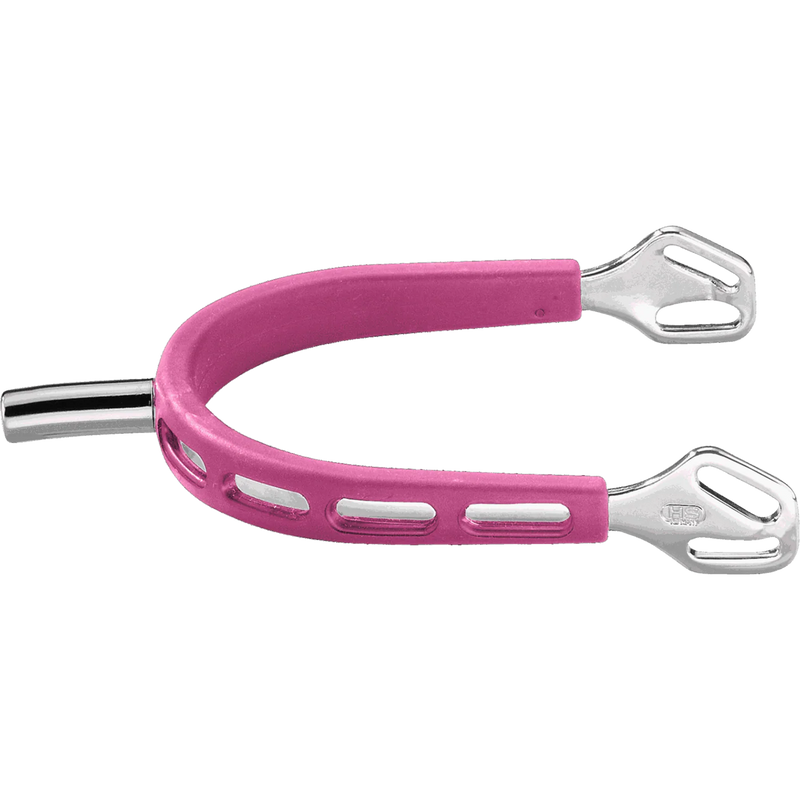 SPRENGER ULTRA FIT PINK GRIP SPURS WITH BALKENHOL FASTENING - STAINLESS STEEL 25 mm FLAT