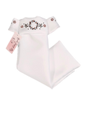 ANCCOR EQUESTRIAN PLASTRON WHITE ROSEGOLD PARIS