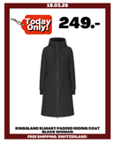 KINGSLAND KLMARY PADDED RIDING COAT BLACK WOMAN