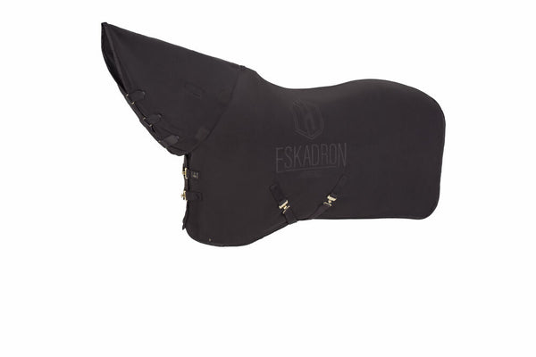 ESKADRON DOUBLE FLEECE HIGH NECK RUG BLACK TRUFFLE