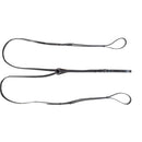 HKM TRIANGLE DRAW REINS WITH STAINLESS STEEL FITTINGS BLACK