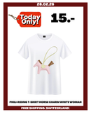 PHILI-RIDING T-SHIRT HORSE CHARM WHITE WOMAN