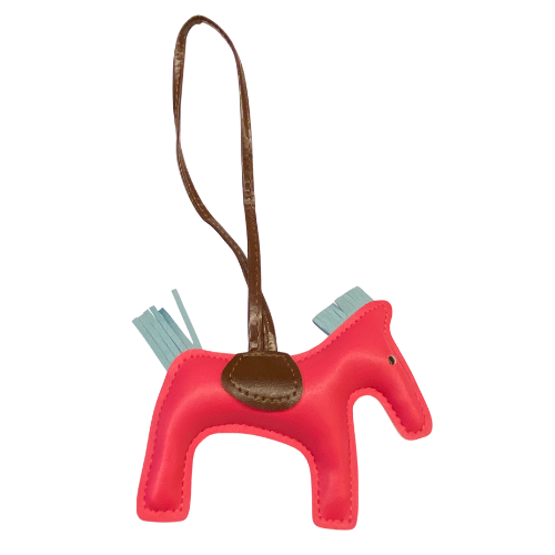 HORSE BAG CHARM FUCHSIA/LIGHT BLUE