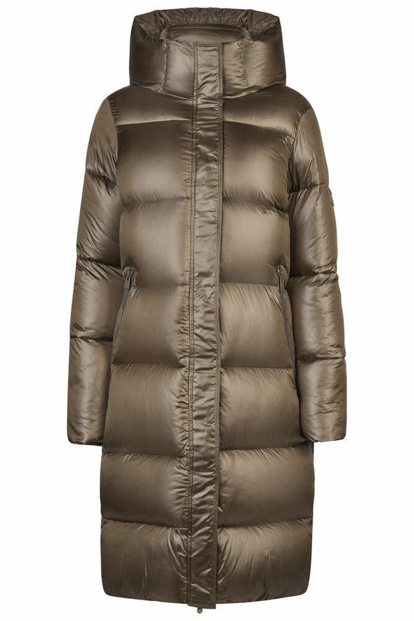 PIKEUR QUILTED COAT SLATE BROWN