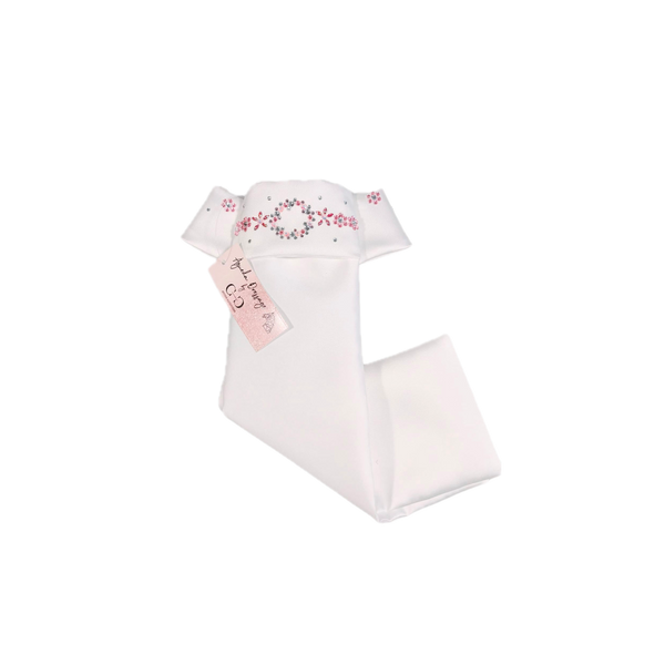 ANCCOR EQUESTRIAN PLASTRON WHITE PINK SAPPHIRE