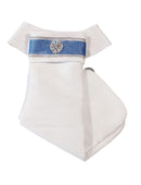 ANCCOR EQUESTRIAN PLASTRON WHITE/BRILLIANT BLUE
