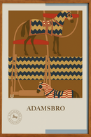 ADAMSBRO POSTER ZIG ZAG CAMEL WITH FRAME
